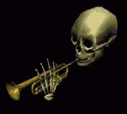 Skeleton Playing Trumpet
