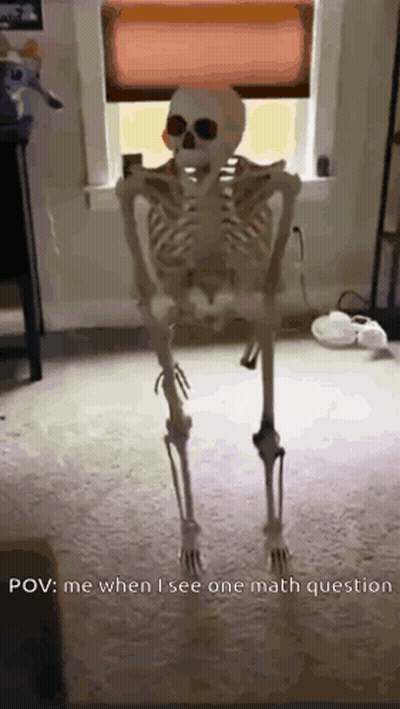 Skeleton Pov Me When I See One Math Question GIF