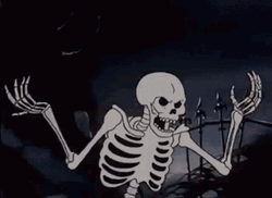 Skeleton Removing Skull Animation