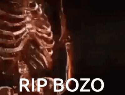 Skeleton Rip Bozo GIF