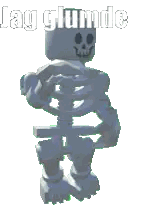 Skeleton Robot With Jag Glumde Sticker