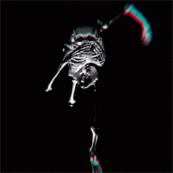 Skeleton Running Away From Darkness GIF
