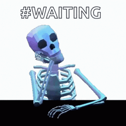 Skeleton Running Fingers While Waiting Meme GIF