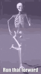 Skeleton Running Forward Steady GIF