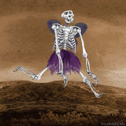 Skeleton Running Tutu Dress GIF