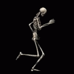 Skeleton Running With Beat GIF