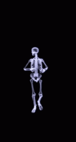 Skeleton Running Xray Machine GIF
