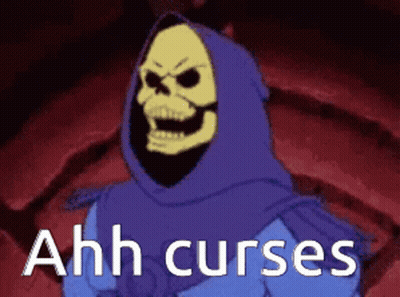 Skeleton Saying Ahh Curses GIF