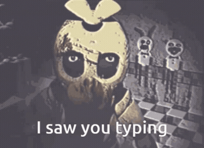 Skeleton Saying I Saw You Typing GIF