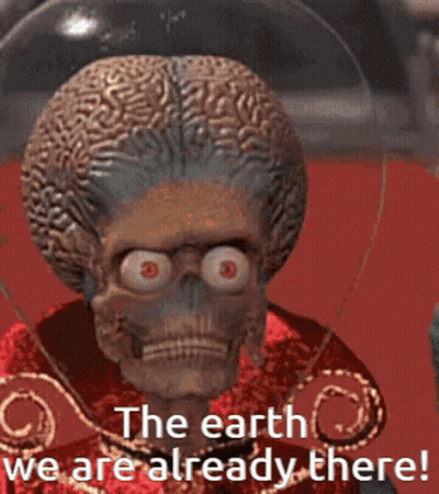 Skeleton Saying The Earth We Are Already There GIF