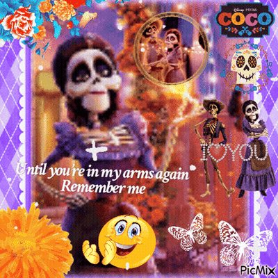 Skeleton Saying Until You're In My Arms Again Remember Me GIF