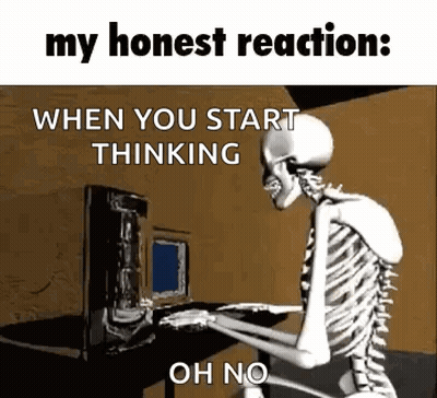 Skeleton Sitting At Desk With Computer Keyboard GIF