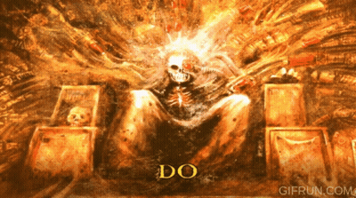 Skeleton Sitting On Throne Saying Do GIF