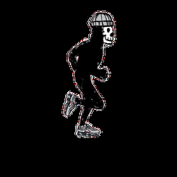 Skeleton Suit Run Away GIF