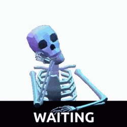Skeleton Waiting & Bored Already GIF