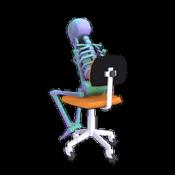 Skeleton Waiting On Office Chair