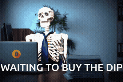 Skeleton Waiting To Buy The Dip GIF