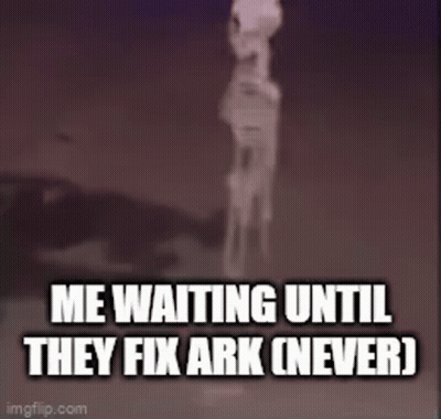 Skeleton Waiting Until They Fix Ark GIF