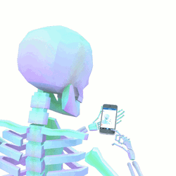Skeleton Waiting While Scrolling GIF