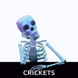 Skeleton Waiting With Crickets