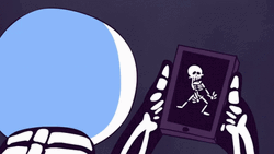 Skeleton Watch Spooky Month Dance GIF