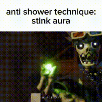 Skeleton Wearing 3D Glasses Holding Green Light GIF