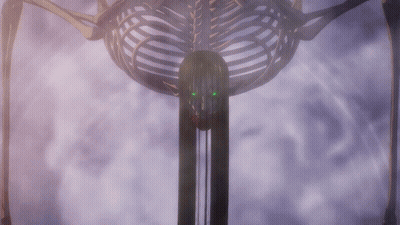 Skeleton With Fire Behind It GIF