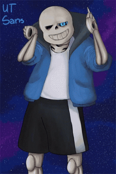 Skeleton With Geno Sans GIF