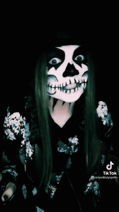 Skeleton With Hearts Saying Have A Great Day GIF