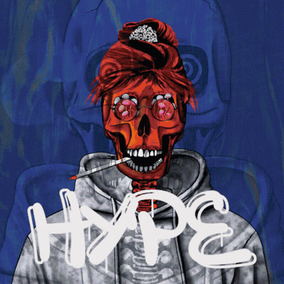 Skeleton With Hype GIF