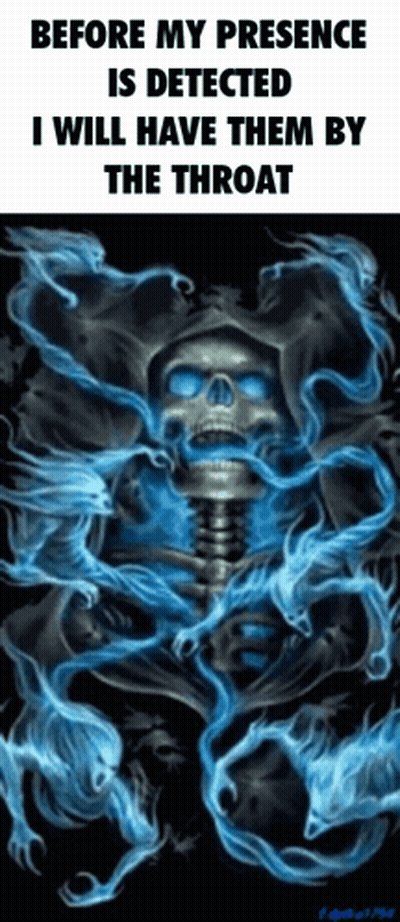 Skeleton With Smoke Coming Out
