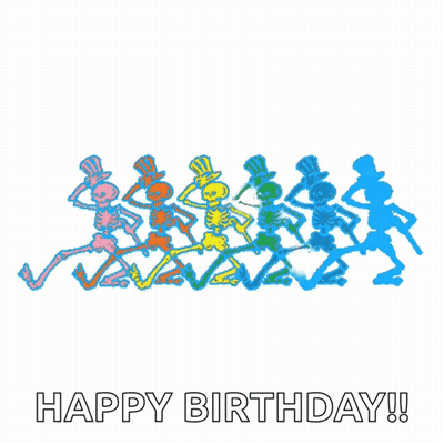 Skeletons Dancing Happy Birthday GIF