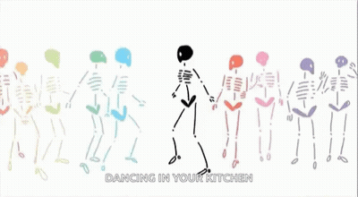 Skeletons Dancing In Your Kitchen GIF