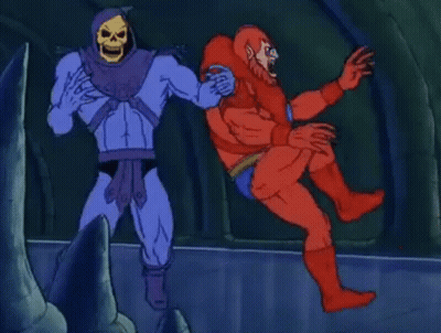 Skeletor And He Man Standing GIF