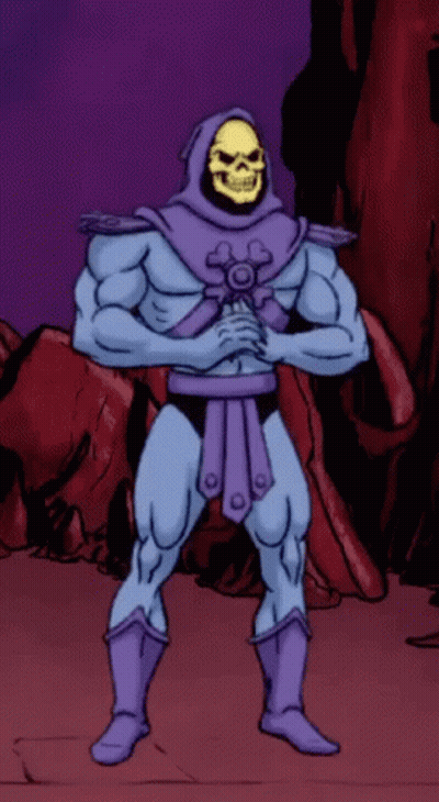 Skeletor Standing With Arms Folded GIF