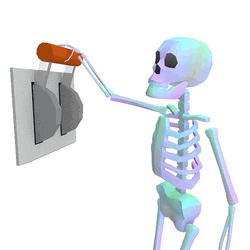 Skelly Sprite Moving Switch Disappear GIF