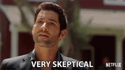Skeptical Lucifer Morningstar Tom Ellis GIF
