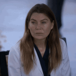 Skeptical Meredith Grey Thinking Grey's Anatomy GIF