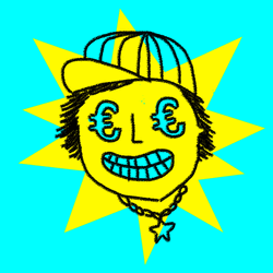 Sketch With Funny Money Eyes GIF