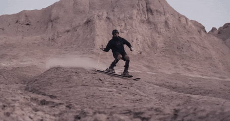 Ski Into Rock Mountain GIF