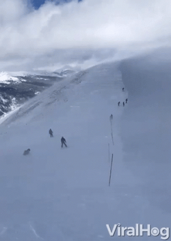 Ski On Avalanche GIF