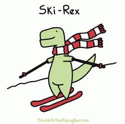 Ski Rex Cute Tyrex GIF
