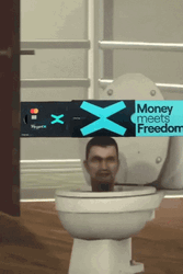 Skibidi Toilet Meme Head Turning GIF