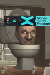 Skibidi Toilet Meme Money Meets Freedom GIF