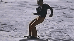 Skier Skiing Smooth Slide GIF