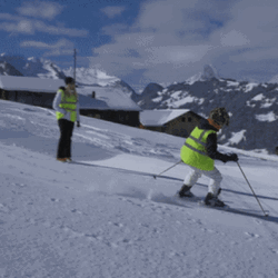 Skiing Fall Slide Fail GIF