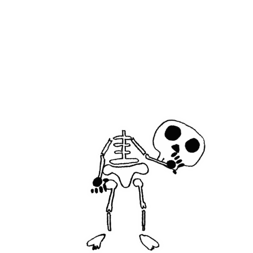 Skilled Skeleton Drawing Sticker