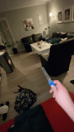 Skillful Butterfly Knife Technique Home GIF