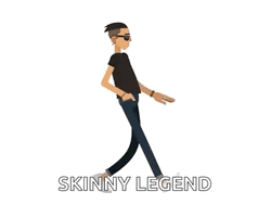 Skinny Legend Animated Man Walking GIF
