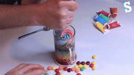 Skittles Candy Ice Cream GIF